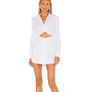 L' Academie White shirt dress
